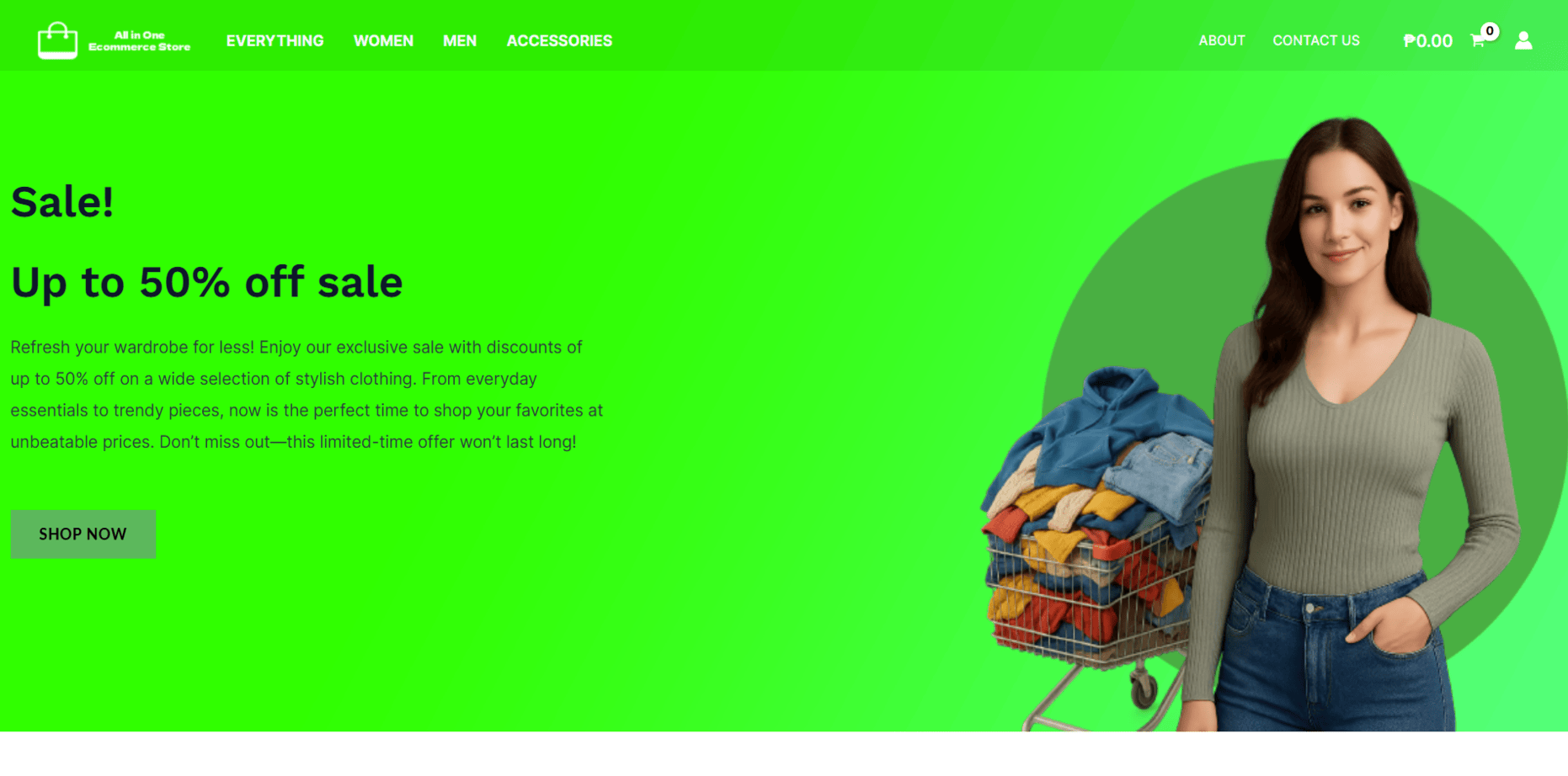 All In One Ecommerce Store Landing Page